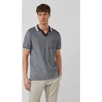 s.Oliver Kurzarmshirt Polo-Shirt Piqué-Poloshirt in Bi-color-Optik mit Brusttasche