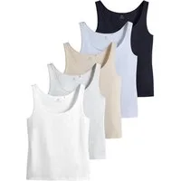 The Set Shirttop The Set Trägertops mit U-Ausschnitt, 5er-Pack (5-tlg)