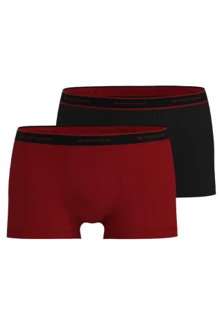 TOM TAILOR BODYWEAR - TOM TAILOR Herren Hip Pants 2er Pack rot-dunkel-uni - Gr. - XXL