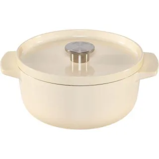 KitchenAid Bräter mit Deckel Gusseisen 22cm, creme