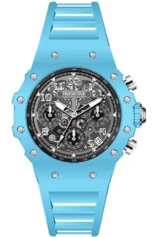 Invicta Racing 69628 Herrenuhr - Quarzwerk - Acryl mit silbernem Zifferblatt - 40 mm