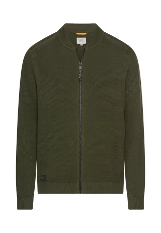 camel active - Strickjacke im Bomberstil forest green - Gr. - L