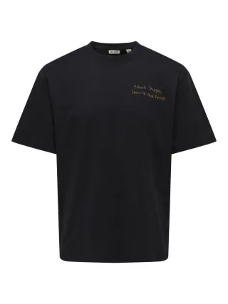 only & sons - T-Shirt - Onsaaron schwarz - Gr. - S