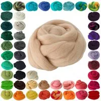 maDDma 25g Filzwolle / Märchenwolle, Nass- u. Trockenfilzen, Farbwahl Bastelgarn, beige