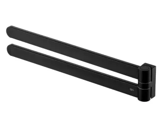 Neuesbad Futura black Handtuchhalter Zweiarmig, Farbe: schwarz matt 02968