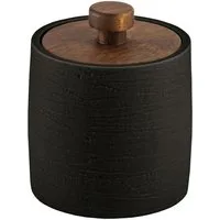 Kleine Wolke Aufbewahrungsdose Harper (2 St), Wattedose mit Holzdeckel