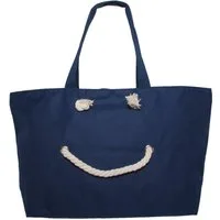 Antonio Strandtasche XXL Strandtasche Badetasche Tasche Happy Smile Farbe: blau (85)