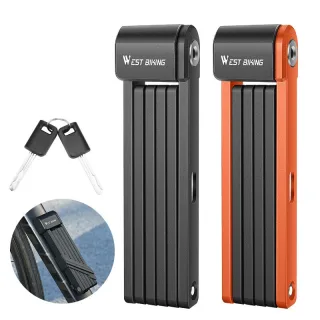 WEST BIKING Bike Portable Folding Lock C-level Anti-theft Waterproof Dustproof Universal Alloy Steel Security Cycling Lo