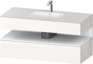 Duravit Qatego Einbauwaschtisch mit Konsolenwaschtischunterbau Weiß Supermatt 1200x550x600 mm - QA47 QA4787018840000