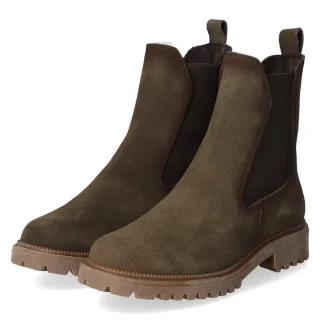 Tamaris Chelsea Boots - Gr. 36 - Grün - Rauleder