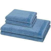 Möve Handtuch Set Premium, Walkfrottee (Spar-Set, 4-St), 2 X Handtuch 2 X Duschtuch im Set - Baumwolle - Saugstark