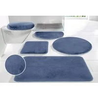 OTTO home Badematte Rabbit Badematten, Badvorleger, Badezimmer Teppich, Höhe 30 mm, rutschhemmend beschichtet, schnell trocknend, strapazierfähig, fußbodenheizungsgeeignet, Polyester, halbrund, Kaninchenfell-Haptik, Badteppich, rechteckig, rund & als