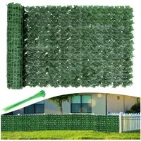 BlingBin Kunsthecken-Sichtschutz Balkonsichtschutz künstliche Sichtschutzhecke mit Grünen Blättern, (1er Set, 1-St., 1 Stück – 300 x 100 cm), Für Outdoor Sichtschutz Zaun Gärten, Zäune, Balkone Decor
