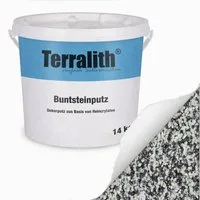 Terralith® Kunstharzputz Buntsteinputz Mosaikputz 2mm -14 kg- BSP142 (Eimer, Verarbeitungsfertig) Dekorationsputz aus Marmor-Granulat bzw. eingefärbter Körnung