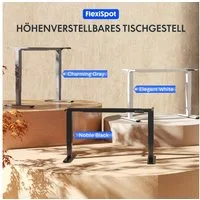 FLEXISPOT Schreibtisch Elektrisch höhenverstellbares Tischgestell (EC5 Serie) (Dual-Motor & 3-Fach-Teleskop & 4 Speicherhöhen, mit USB Charging), Antikollisionssystem, LED-Display, Max. Load: 120kg