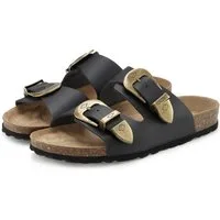 French Connection Mule, Sandale, offener Schuh, Sommerschuhe, Sandale, Lederpantolette Pantolette NEU aus hochwertigem Leder mit weichem Korkfußbett