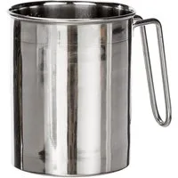 Karl Krüger Messbecher Litermaß, Edelstahl, Silber, 1 Liter, (1-St)