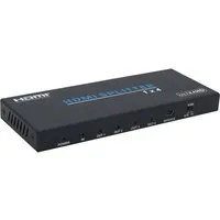 Bolwins C06C HDMI 1x4 Splitter Verteiler Adapter EDID HDCP für Monitor TV Audio- & Video-Adapter HDMI Stecker zu HDMI Kupplung (1x4), 0 cm, 4K, HDCP 2.2, HDMI 2.0b, Metallgehäuse, 18Gbps
