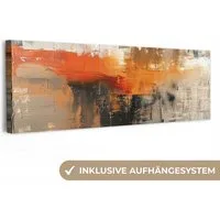OneMillionCanvasses® Leinwandbild Panorama Farbe - Muster - Modern - Kunst, Fotodruck (1 St), Wandbild, Deko Schlafzimmer Wohnzimmer Flur 60x20 cm