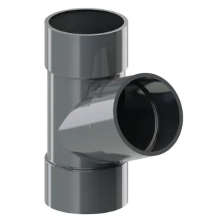 PVC Dachrinnen T-Stück 67° | Ø 90 mm