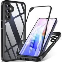 Wigento Handyhülle Für Samsung Galaxy A15 Full Cover 360 Acrylic Hybrid TPU Schutz Hülle