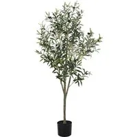 Kunstbaum, Olivenbaum Künstlich, Kunstpflanze 120cm/150cm/180cm, TLGREEN, Höhe 150 cm, Schlafzimmer, Büro, Moderne Dekoration, Housewarming Geschenk
