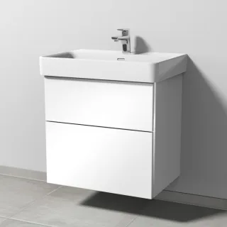 Sanipa 3way Waschtischunterbau zu Laufen Pro S Waschtisch mit 2 Auszügen, Weiß-Glanz BS76778