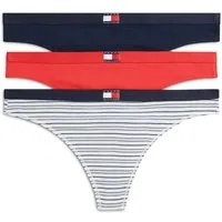 Tommy Hilfiger Underwear String 3 PACK THONG (EXT.SIZES) (3-St) basic, elastischer Bund, unifarben