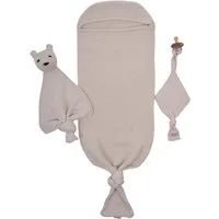 Babydecke Minora Baby Strickwaren Cocoon-Tedy Swaddle Set, 0-8 Monate, Minora