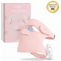 COOL-i ® Dermaroller 3D LED Gesichtsmaske, 9 Lichtfarben, kabellos mit Fernbedienung, Hautfreundliches Silikon, Lichttherapie für Anti-Aging, Akne & Pflege