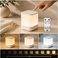 OYLCDI Nachttischlampe LED Nachttischlampe LED Nachtlicht, Dimmbar Atmosphäre Tischlampe, LED fest integriert, Weißes Licht, warmes Licht, neutrales Licht, mit Batterie, USB-Aufladung, mit Touch-Sensor,Tragbare Nachtlicht für Kinder/Erwachsene