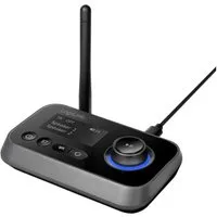 LogiLink Bluetooth 5.0 Audiosender und Empfänger Bluetooth-Adapter, Geräte mit Bluetooth ausstatten, 2 Kopfhörer koppeln, schwarz