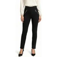 dy_mode Schlupfhose Damen Schlupfhose Elegante Stoffhose Middle Waist Stretchhose in Unifarbe, Middel Waist, mit elastischem Bund