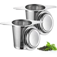 SinLaw Teesieb Teefilter 2-teiliges,passend für Teefilter für Bulk Tee,mit 2-Griffen, (1-St), Mit Deckel und Doppelgriff