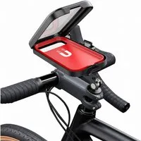 Fyrove Smartphone-Halterung Handyhalterung fürs Fahrrad,wasserdicht & 360° drehbar,mit Magnet, (bis 6.8 Zoll, Schutzdeckel & Ladeöffnung, für Mountainbike, Rennrad, E-Bike & Motorrad)