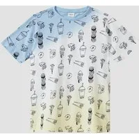 s.Oliver Kurzarmshirt T-Shirt T-Shirt mit All-over-Print