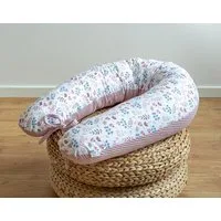 Loolay Seitenschläferkissen WAFFELPIQUE Blumen Schwangerschaftskissen Schlafen Kissen Stillkissen, M/ L oder L/ XL KISSEN + Bezug / 6 MUSTER Auswahl: Waffelstoff Waffelpique/ Türkis BLUMENWIESE Braun, Blau, Rosa, Gelb, Weiß, 170 o.190 cm Kissen. PREM