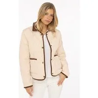 Zwillingsherz Steppjacke "Classic" Kordkragen, Knopfleiste und Taschen