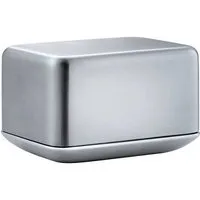 blomus Butterdose -BASIC- Edelstahl Butterdose: Stilvolles Design für jeden Tisch, Edelstahl, 125g Butter, Edelstahl, Designer, Spülmaschinengeeignet