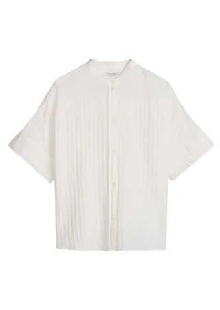 Marc OPolo Casual - Marc OPolo Damen Bluse im Boyfriend-Stil weiß - Gr. - 36