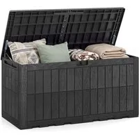 COSTWAY Auflagenbox, Gartenbox Outdoor wasserdicht mit abschließbarem Deckel