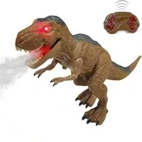 Esun Spielfigur Ferngesteuerter Dinosaurier Spielzeug ab 4 5 6 8 jahre jungen mit LED, (Packung, Komplettset), Dino Roboter Kinder Spielzeug mit Gehen und roar