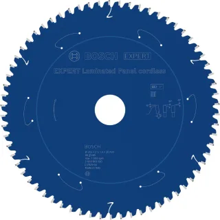 Bosch EXPERT Laminated Panel Kreissägeblatt, 216x2,1x30 mm, Z66 - 2608902130