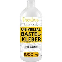 Creative Deco Bastelkleber Universal PVA Kinder Bastelkleber, Basteln Kleber für Papier Holz