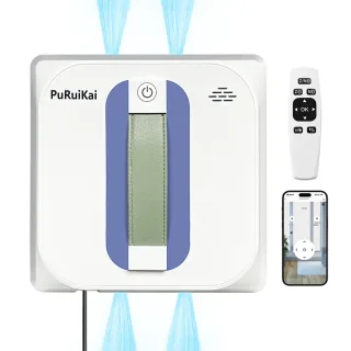 [EU Direct] PuRuiKai PRK 28 Robotic Window Cleaner 2500Pa Strong Suction 4 Way Water Spray Auto Edge Detection Remote Ap