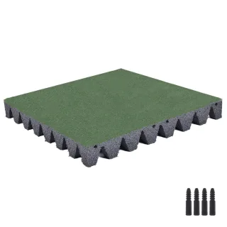 Fallschutzmatte 50x50x6,5 cm - Robuste Outdoor Sicherheitsmatte wetterfest rutschhemmend für Spielplatz - Stoßabsorbierend EPDM Gartenmatte Wickey