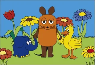 Schmidt Spiele - Die Sendung mit der Maus Maus Elefant und Ente 60 Teile Puzzle