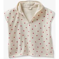vertbaudet Badeponcho Badeponcho mit Recycling-Baumwolle Baby MEIN HERZ, Baumwolle