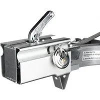 STEMA Kastensicherung Diebstahlsicherung Safety-Box (Packung, 3-tlg., Kastensicherung, Riegel, Schloss), Für Anhänger im abgekuppelten Zustand