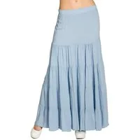 Caspar Faltenrock RO020 langer eleganter Damen Maxi Sommer Rock Maxirock - bodenlang bei ca. 157 cm Körpergröße